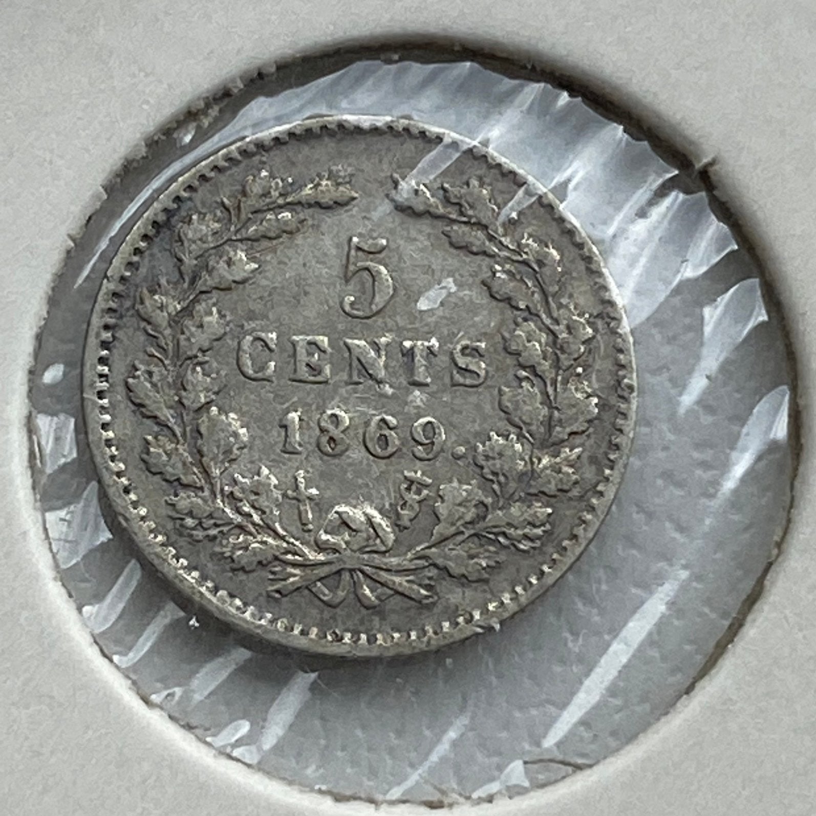 5 Cent / Stuiver Zilver uit 1869 van Willem 3, Postzegels en Munten, Munten | Nederland, Koning Willem III, Verzenden, Zilver