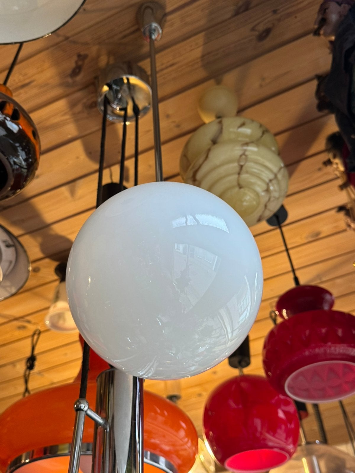 Bollamp,bauhaus lamp,1920-30,Hanglamp,design, Ophalen of Verzenden, Glas, Bauhaus, 1920-30,design