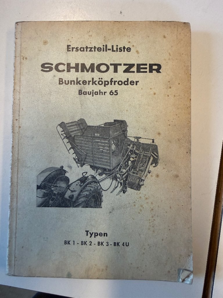 Onderdelen catalogus van schmotzer bietenrooier, Ophalen of Verzenden