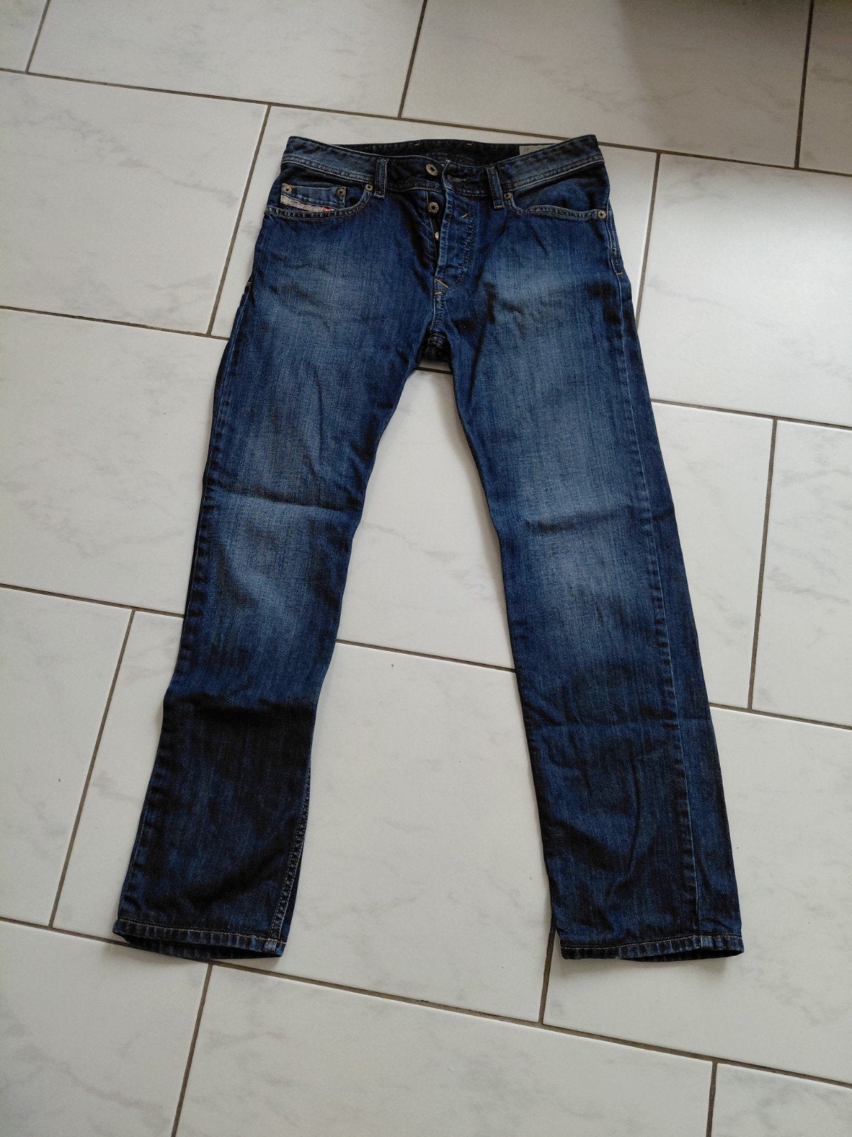 Diesel Waykee Regular Straight Jeans W28 L32, Diesel, Blauw, Nieuw, W32 (confectie 46) of kleiner