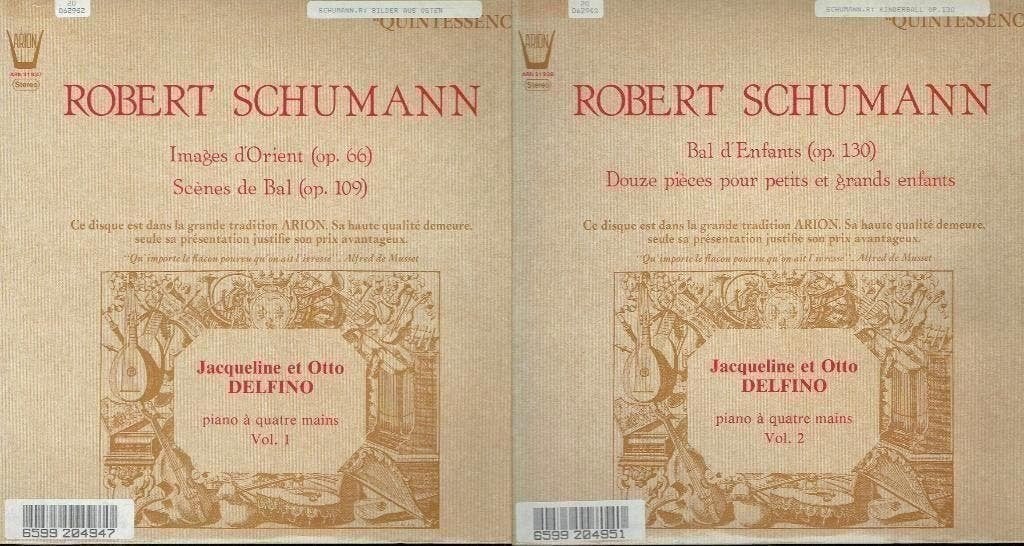 Schumann-Jacqueline Et Otto Delfino Piano À Quatre Mains 1&2, Kamermuziek, Verzenden, Zo goed als nieuw, 12 inch
