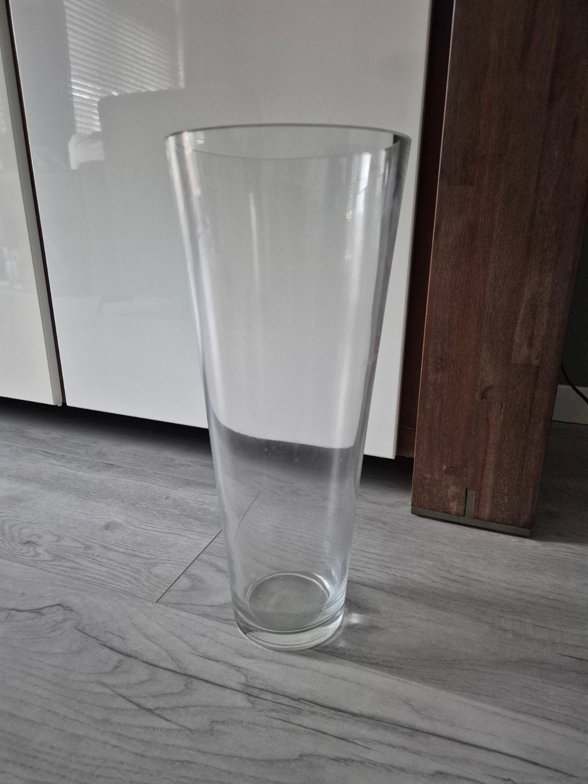 Grote glazen vaas - Zo goed als nieuw, Gebruikt, Transparant, Glas, Geschikt voor droogbloemen