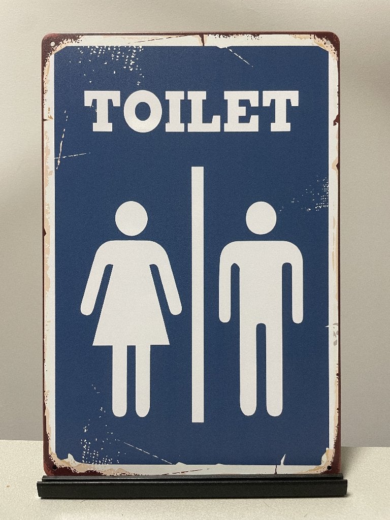 Toilet, metalen tekstbord (Old Look), Huis en Inrichting, Www.pand50.nl, Nieuw, Ophalen of Verzenden, Printer 29B Coevorden