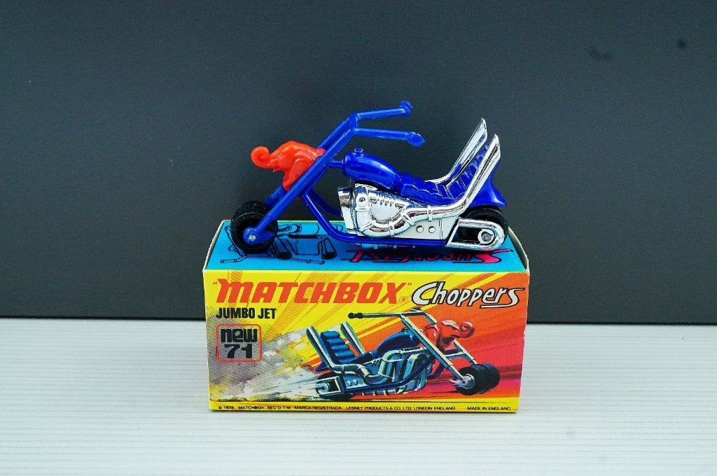 Matchbox 1-75 71d Jumbo Jet motorfiets "I" Box, Ophalen of Verzenden, Zo goed als nieuw, Motor