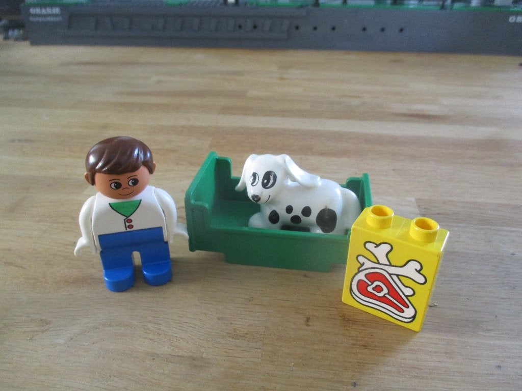 DUPLO SET VADER MET HOND, Overige thema's, Ophalen of Verzenden, Zo goed als nieuw, Compleet