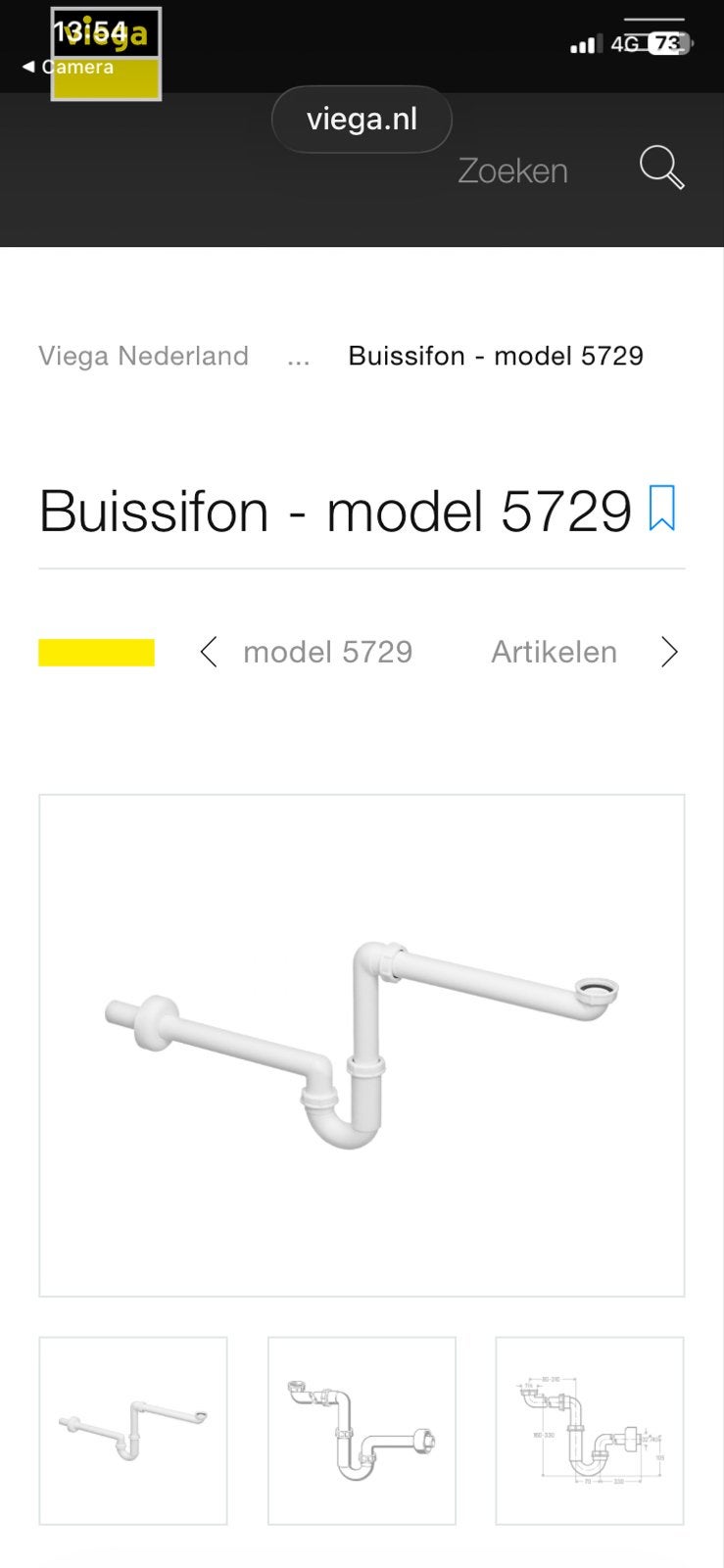 Viega Buissifon 5729 - Nieuw in verpakking, Ophalen, Nieuw, Wastafel