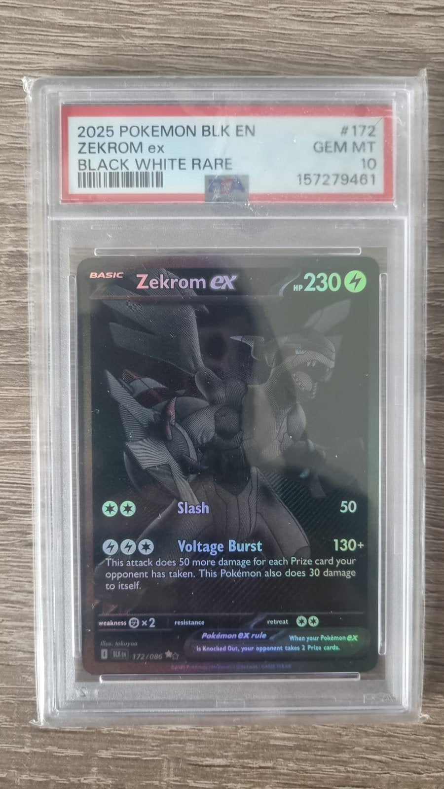 Zekrom EX 172/086 PSA 10, Hobby en Vrije tijd, Ophalen of Verzenden, Nieuw, Losse kaart, Foil