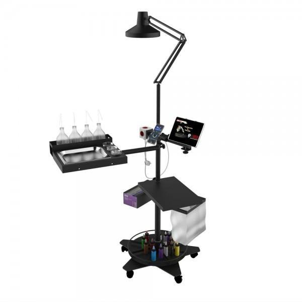 Tattoo station / trolley zwart goede conditie, Ophalen, Rond, Metaal, 50 tot 100 cm