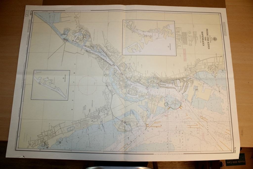 Oude zeekaart / nautische kaart - Haven v Kopenhagen, Ophalen of Verzenden, 1800 tot 2000, Nederland, Landkaart