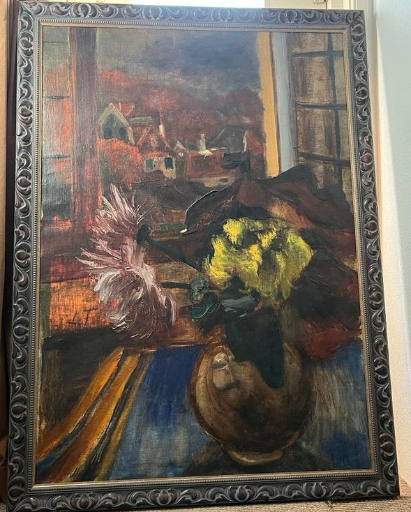 Olieverfschilderij Henri Le Fauconnier (1881-1941), Ophalen, Overige stijlen, Doek, Bijzondere lijst