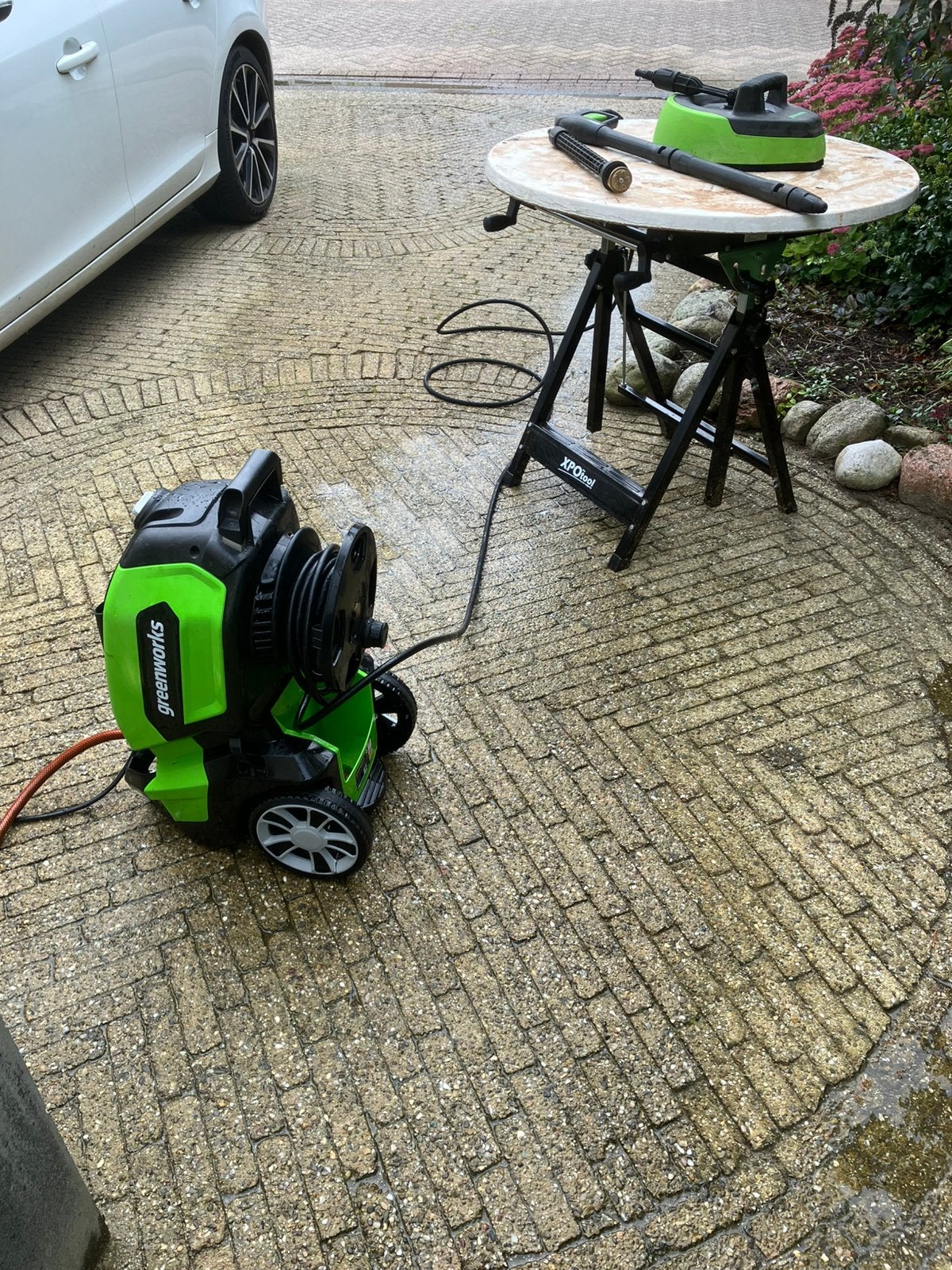 Greenworks hogedrukreiniger 150,00 euro