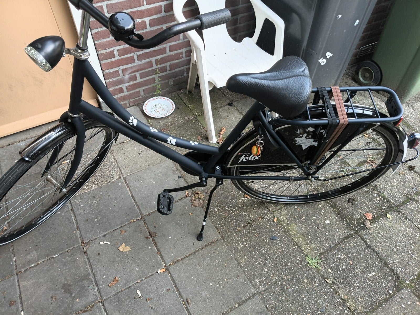 Zwarte omafiets, Terugtraprem, Gebruikt, 50 tot 53 cm, Ophalen