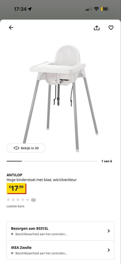 2 IKEA kinderstoelen ANTILOP met eetblad, Kinderen en Baby's, Kinderstoelen, Ophalen, Gebruikt, Overige typen, Afneembaar eetblad