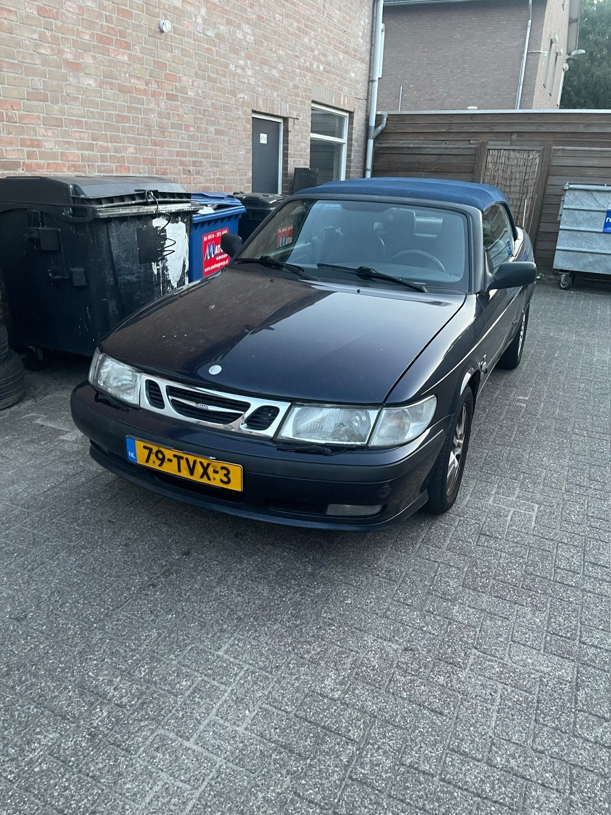 Saab 9-3 2.0 I Cabrio 1998 Blauw MET WERK!, Voorwielaandrijving, 1340 kg, 4 cilinders, Cabriolet