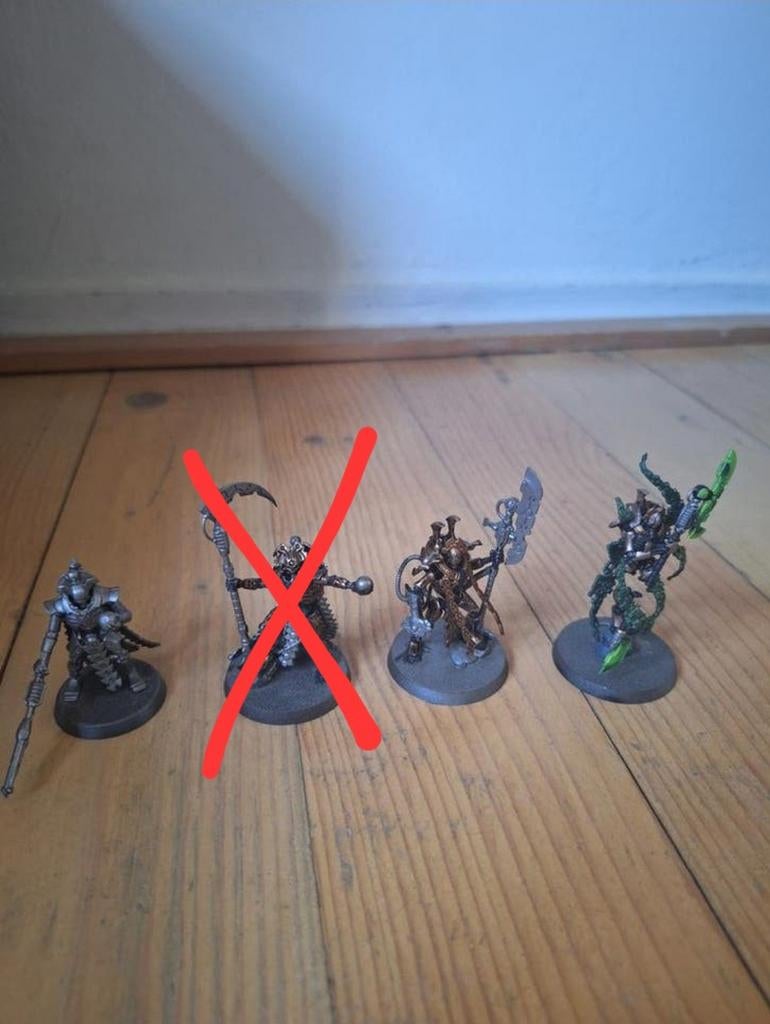 3 Necron Overlords Warhammer 40K, Gebruikt, Figuurtje(s), Ophalen of Verzenden, Warhammer 40000