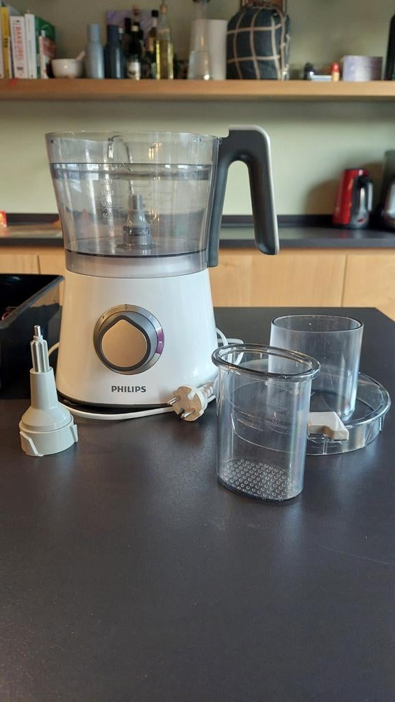 Philips Keukenmachine met diverse accessoires, Gebruikt, 3 snelheden of meer, Ophalen of Verzenden, 2 tot 3 liter