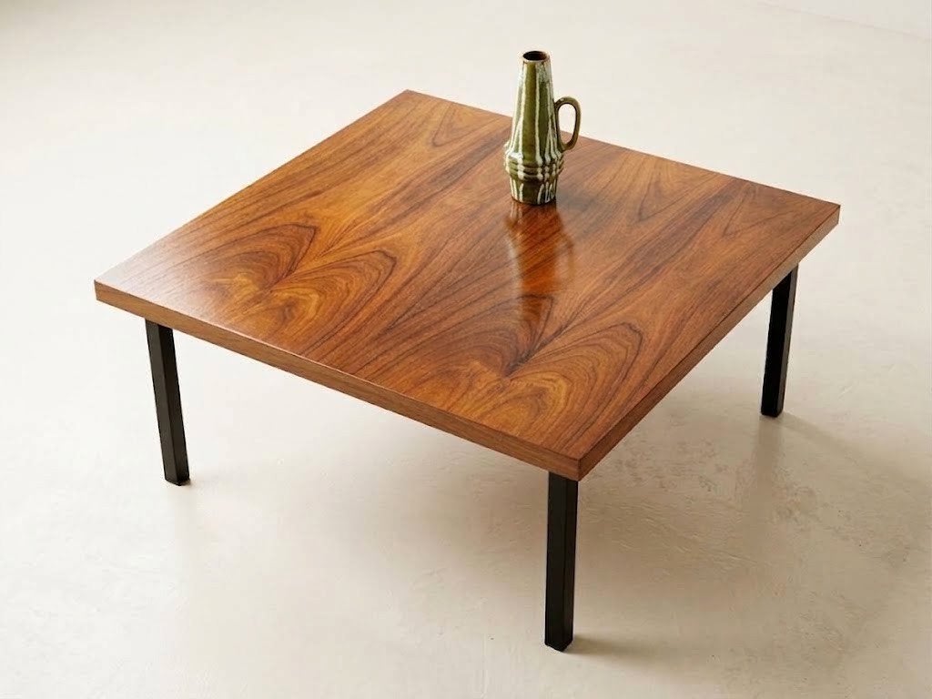 Vintage salontafel teakhout midcentury design, Huis en Inrichting, Ophalen, Gebruikt, 50 tot 100 cm, 50 tot 100 cm