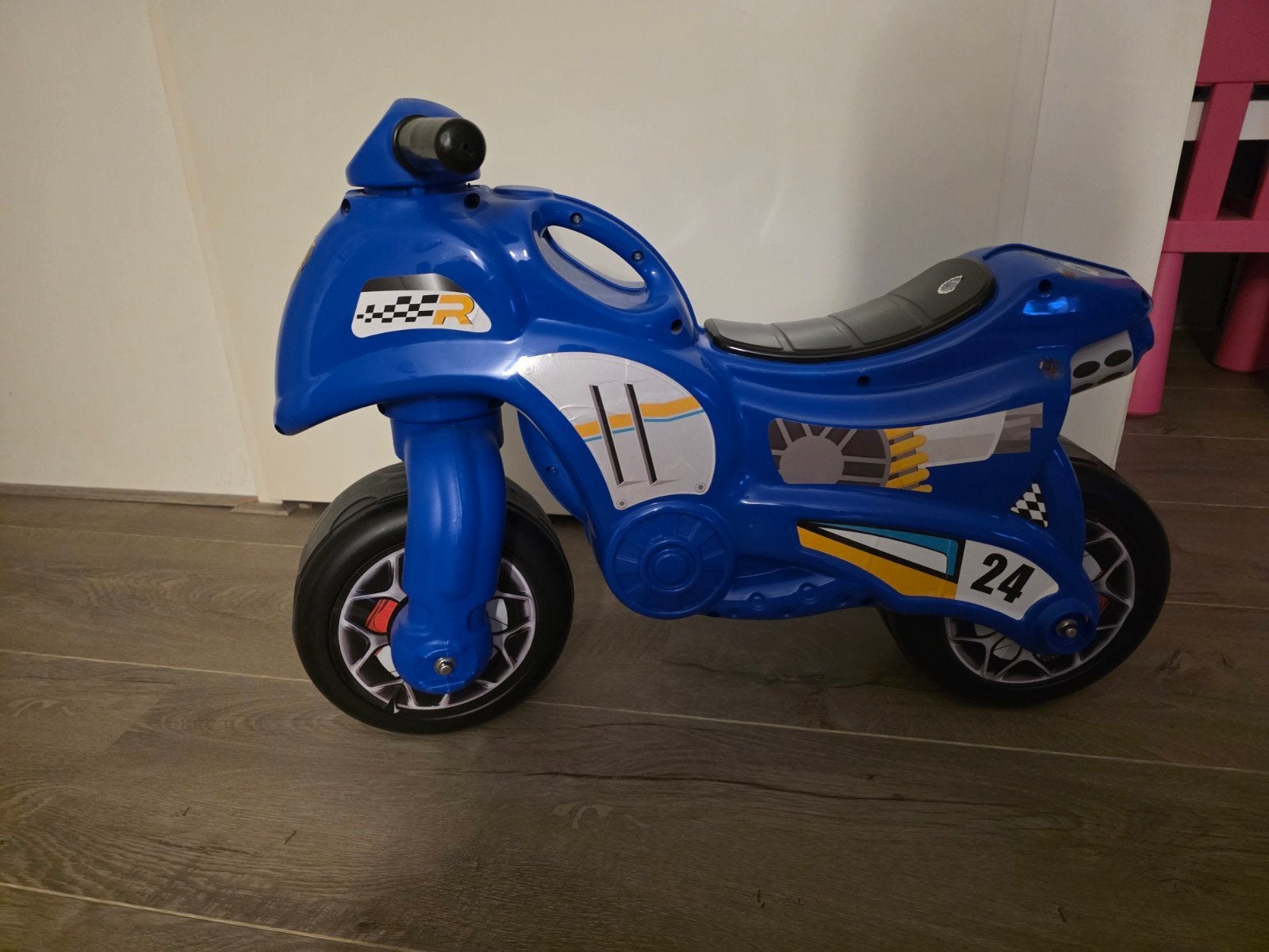 Blauwe loopmotor voor kinderen, Ophalen, Gebruikt, Loopvoertuig