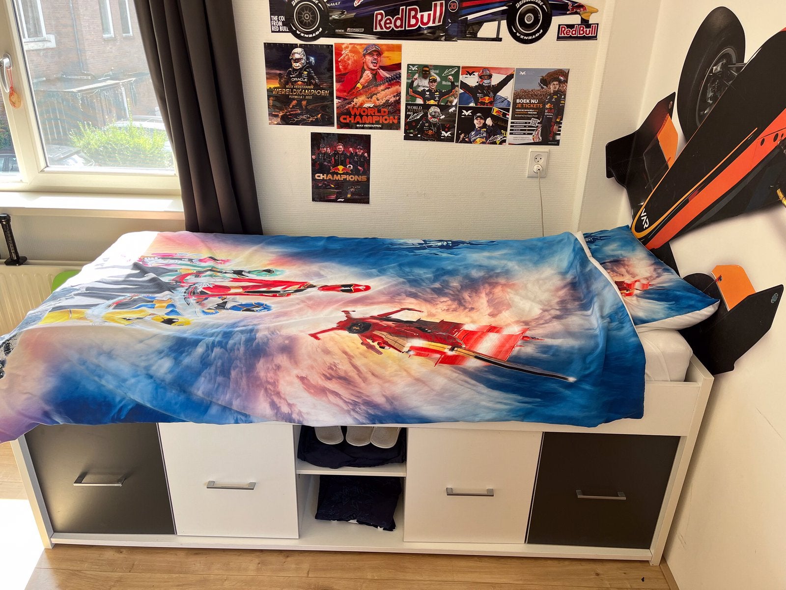 Te koop IKEA bed met opbergruimte, Ophalen, Gebruikt, Eenpersoons