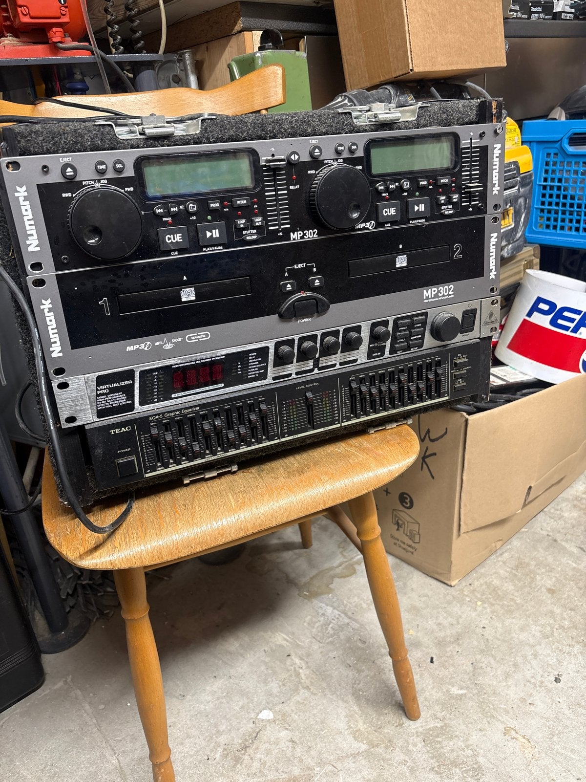 Numark MP302 DJ-set met Behringer en TEAC apparatuur, Gebruikt, Z, Dj-set, Ophalen of Verzenden