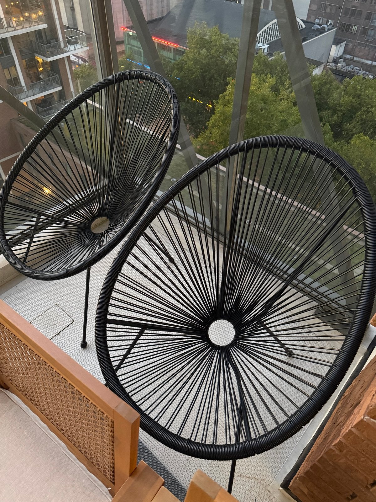 Set van 2 zwarte Acapulco stoelen - Zo goed als nieuw, Ophalen, Kunststof, Twee, Zwart