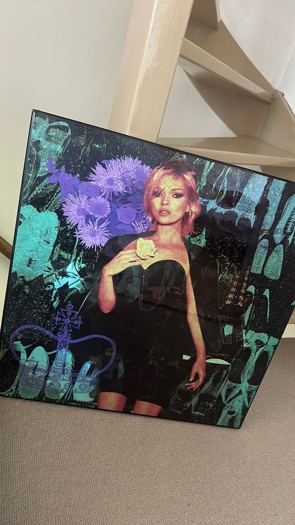 Unieke Hoogglans wanddecoratie Kate Moss, Ophalen of Verzenden