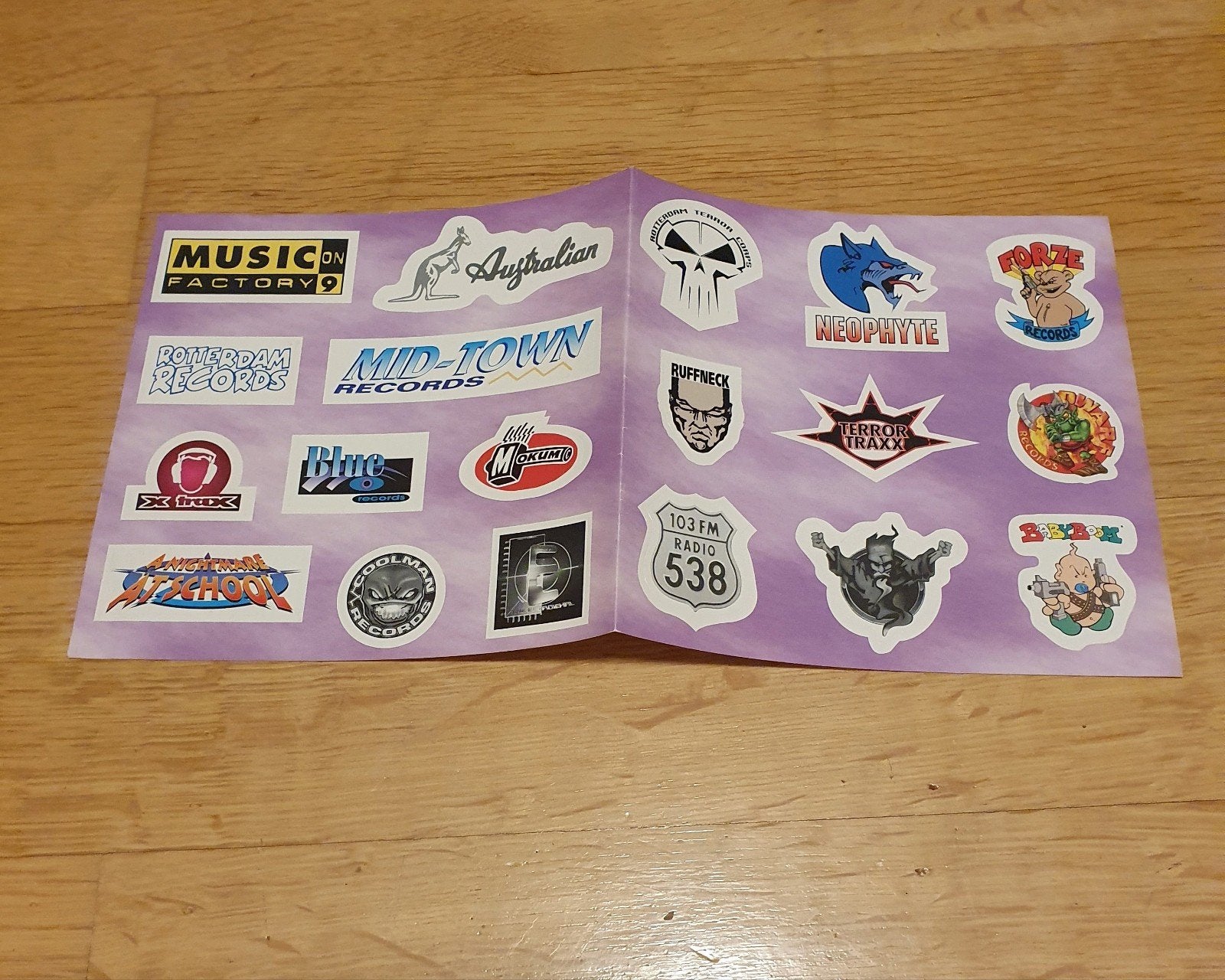 Stickerblad 90s Gabber Hardcore Thunderdome Neophyte Nieuw, Ophalen of Verzenden, Zo goed als nieuw, Overige typen