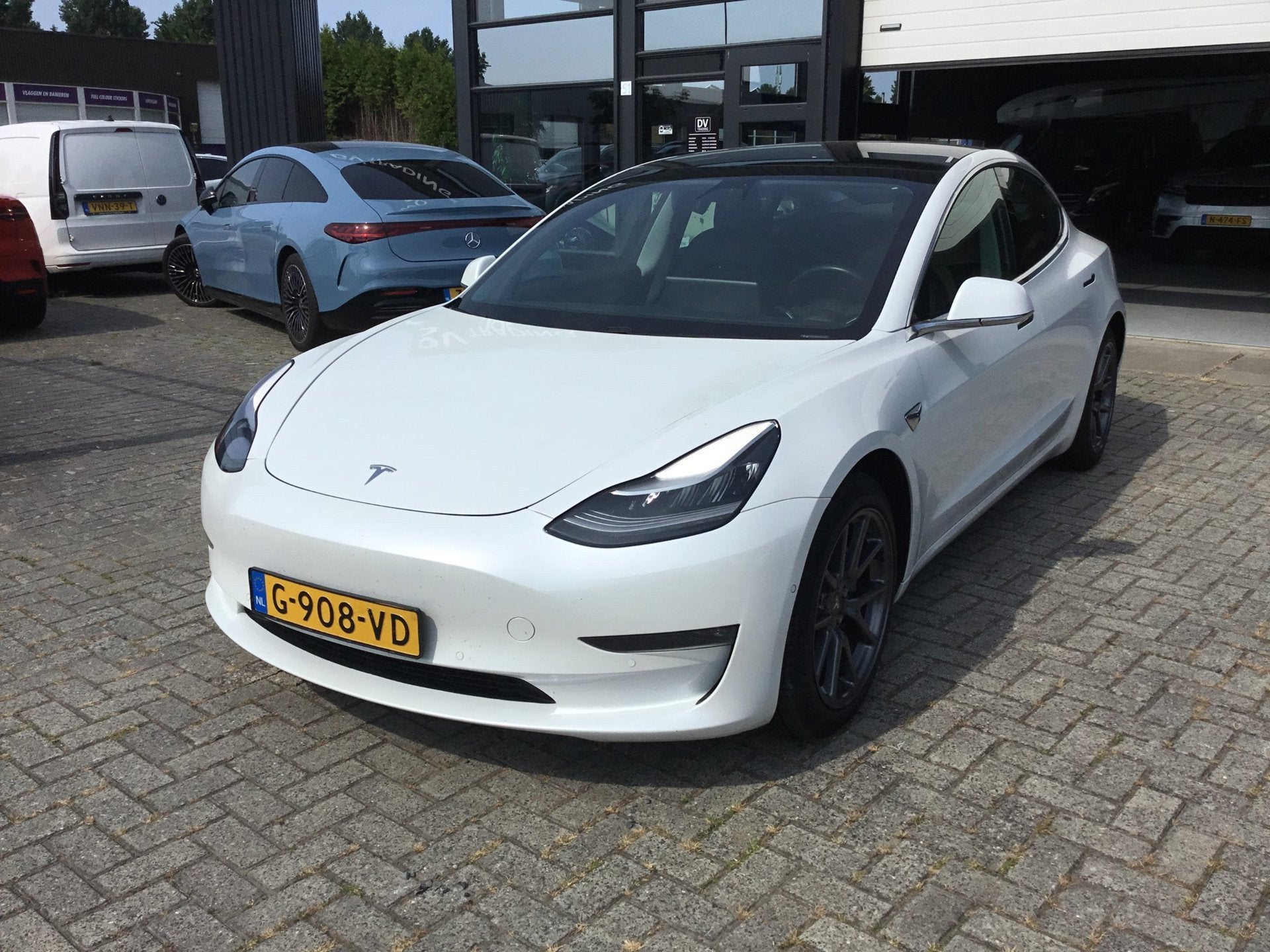Tesla Model 3 Long Range AWD 75 kWh, Auto's, Tesla, Automaat, Wit, 84 €/maand, Te koop