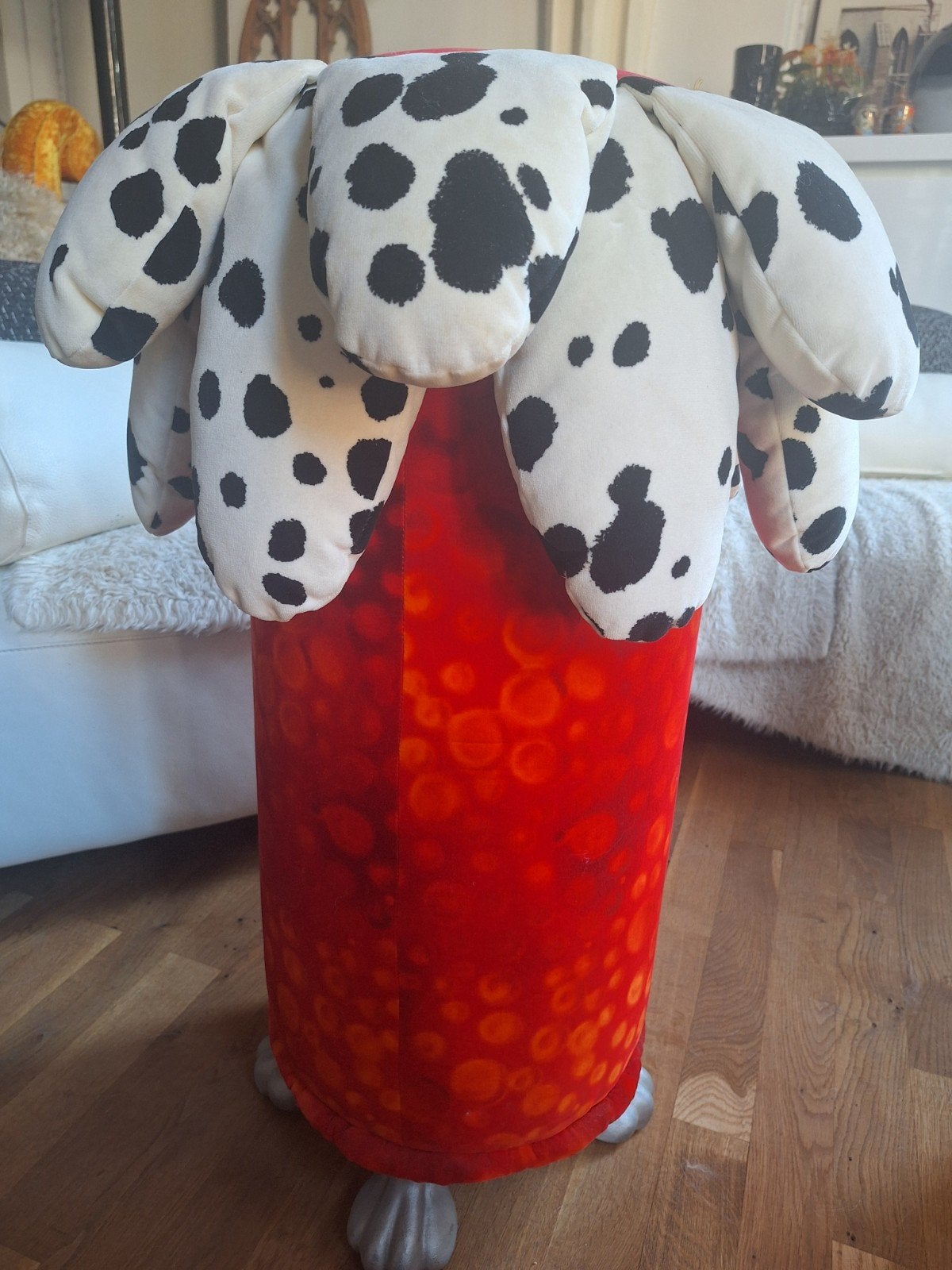 Exclusieve Bretz Design Kruk - Dalmatiër & Rood Velours, Huis en Inrichting, Ophalen of Verzenden