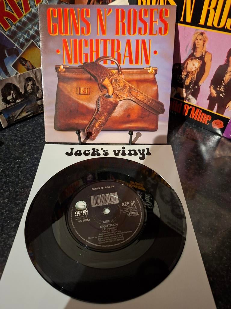 Guns N' Roses - Nightrain 7 inch vinyl single1985, Cd's en Dvd's, Vinyl | Rock, Ophalen of Verzenden, Zo goed als nieuw, 7 inch