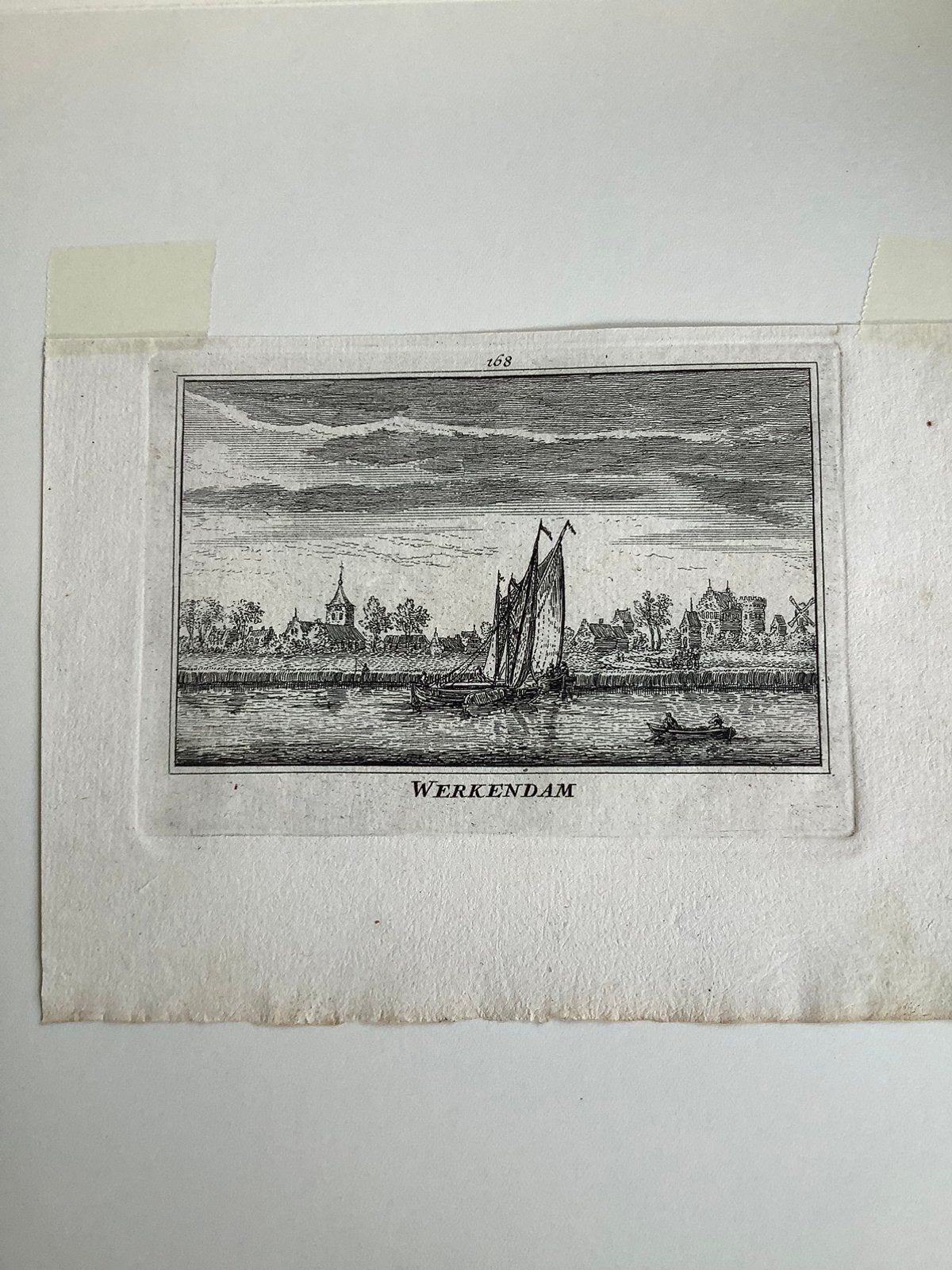 Gravure van Werkendam, Antiek en Kunst, Kunst | Etsen en Gravures, Ophalen of Verzenden