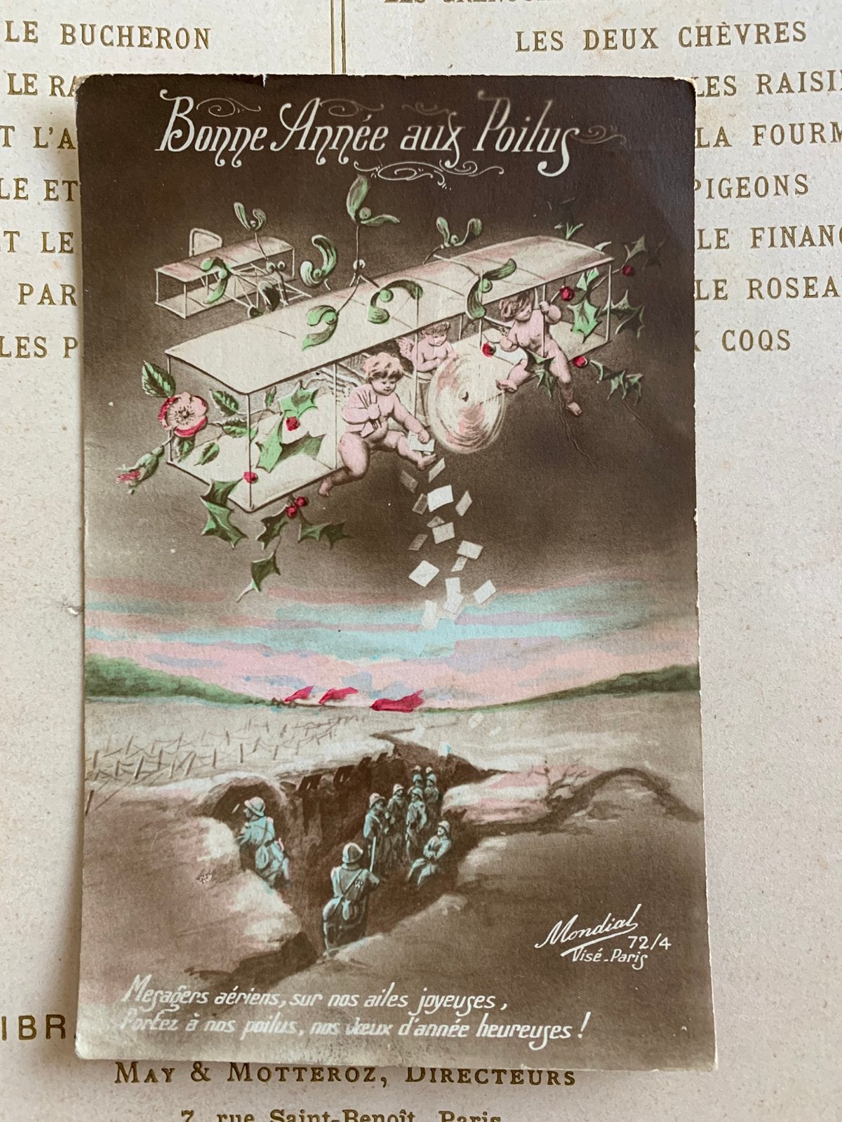 29-12-1916 Bonne Année aux Poilus (KM), Verzamelen, Ophalen of Verzenden, Voor 1920, Gelopen, Overige thema's