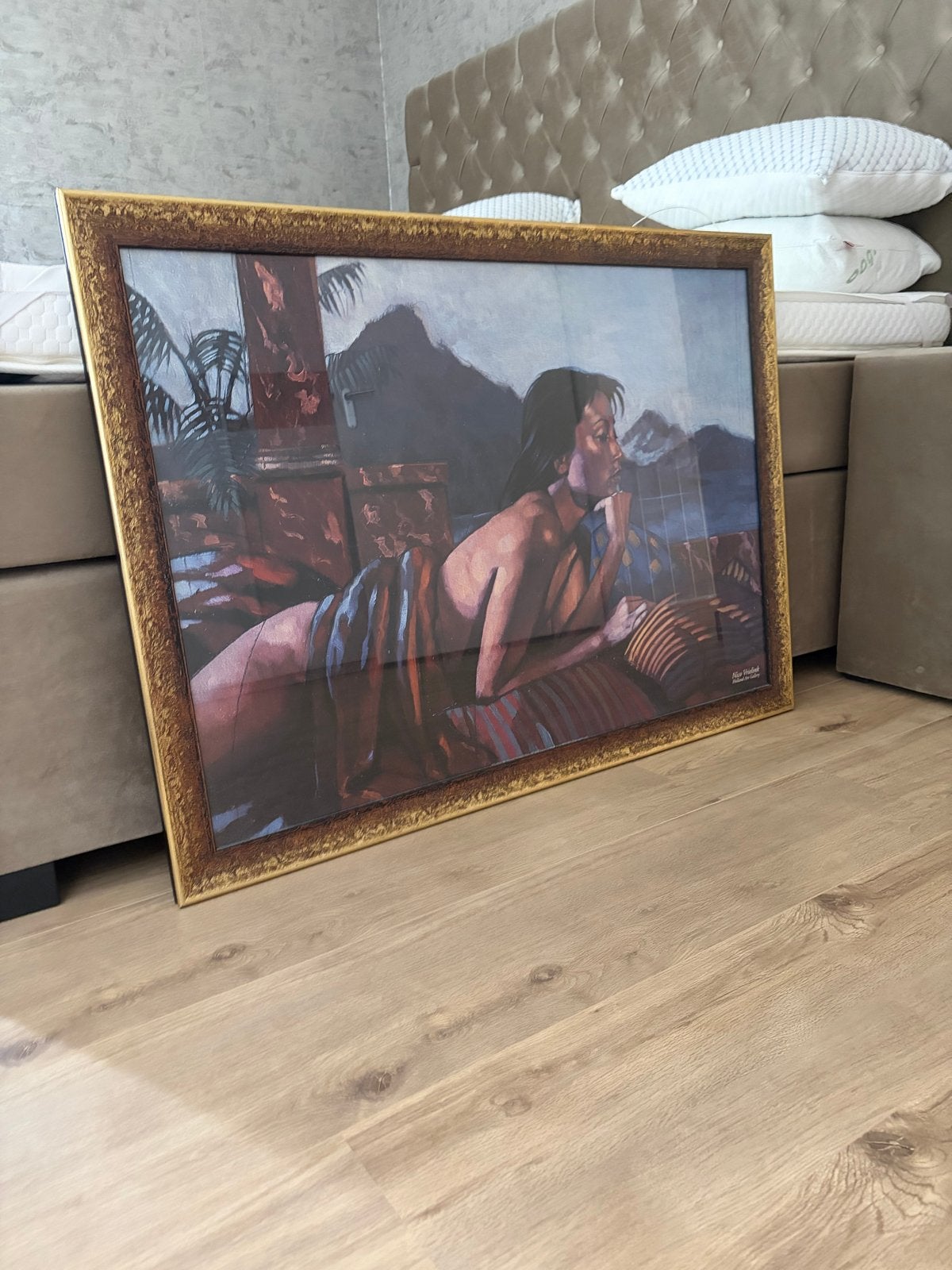 Schilderij 100x70, Figuren, Ophalen of Verzenden, Ingelijst, Olieverf