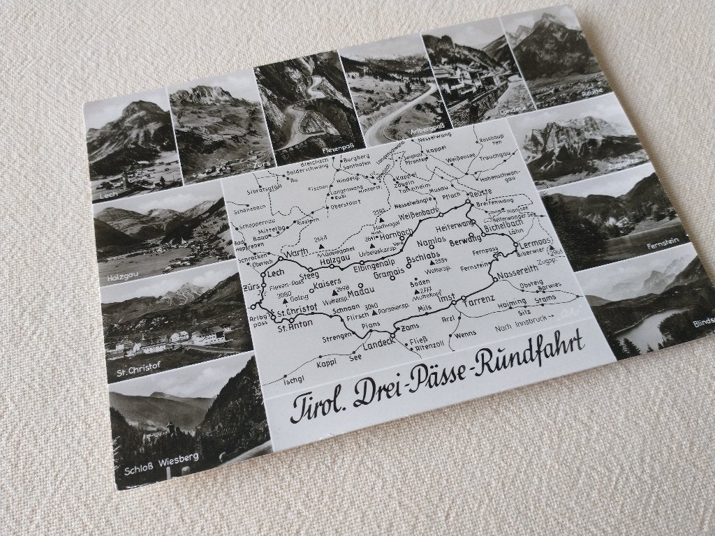 Oostenrijk - Tirol - Drei-Pässe-Rùndfahrt, Ophalen of Verzenden, 1940 tot 1960, Ongelopen, Oostenrijk