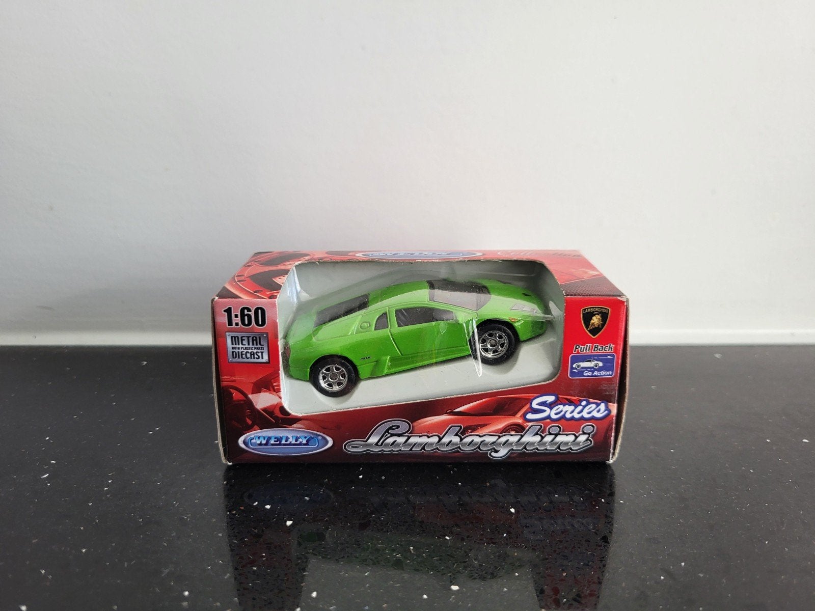 Lamborghini Murcielago groen 1/60 Welly, Ophalen of Verzenden, Nieuw, Auto