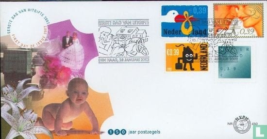 FDC E450 Levensloop 2002 NL onbeschreven, Postzegels en Munten, Postzegels | Eerstedagenveloppen, Ophalen of Verzenden, Nederland