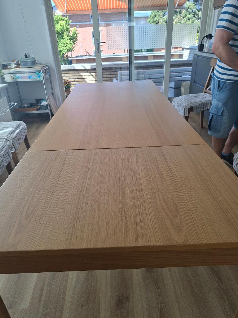 Ekedalen eettafel uitschuifbaar, Huis en Inrichting, Ophalen, Overige materialen, 200 cm of meer, 50 tot 100 cm