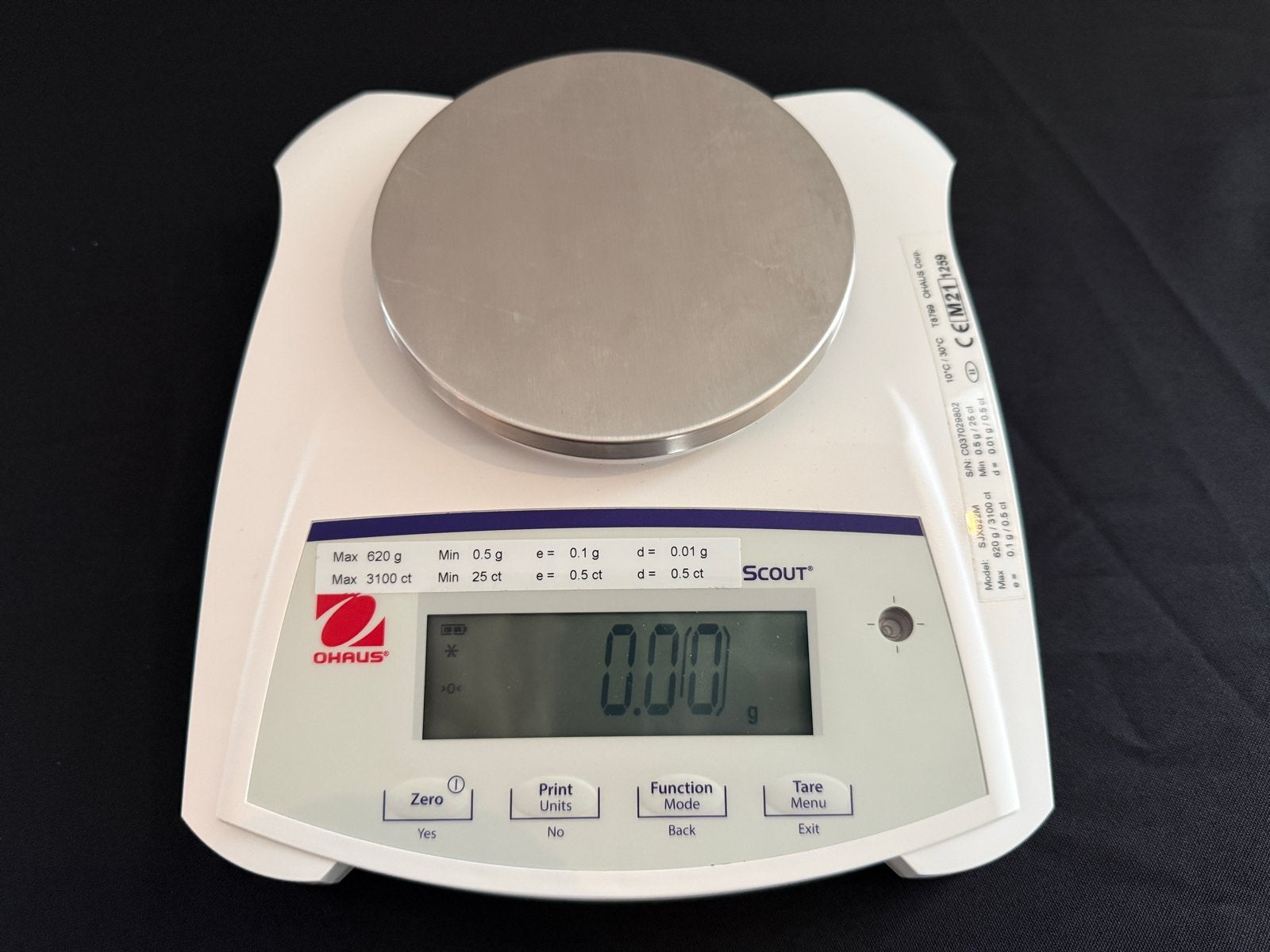 Ohaus Precisieweegschaal SJX622M Geijkt 0,01-620 gram, Ophalen, Zo goed als nieuw, Precisieweegschaal, Minder dan 50 kg