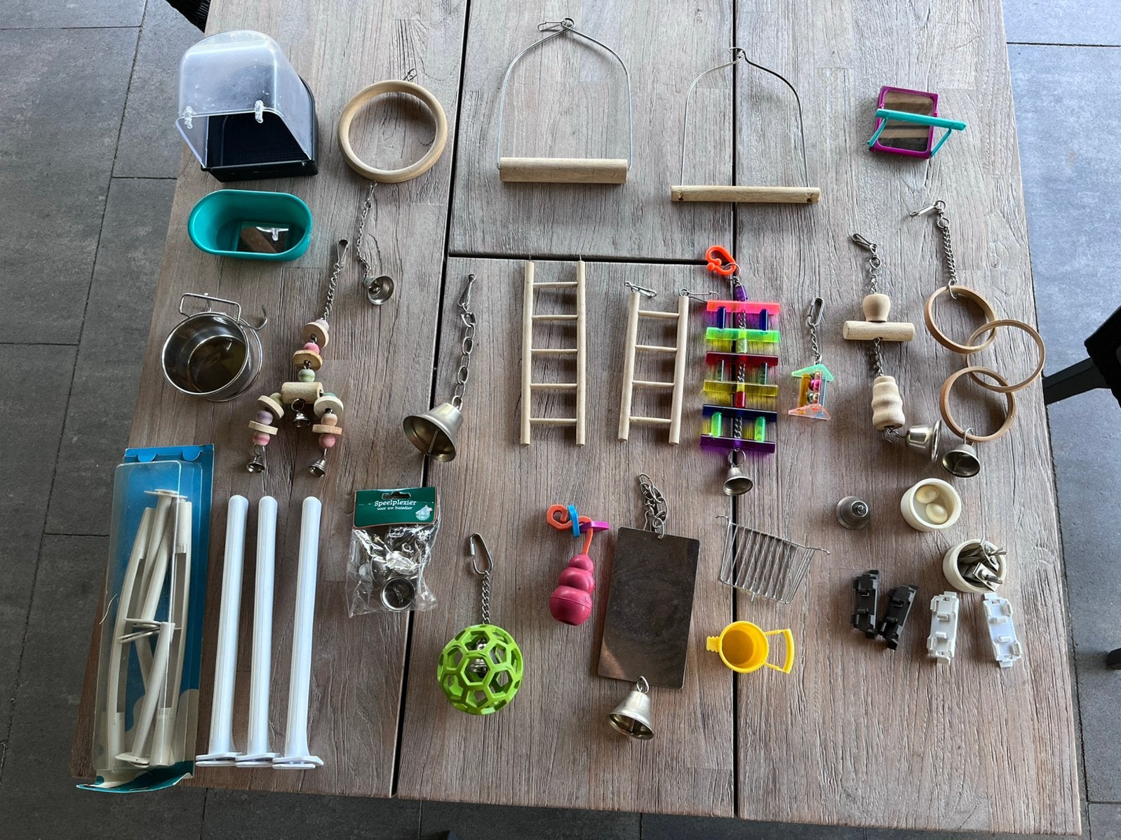 Vogelkooi accessoires voor parkieten of dwergpapegaaien, Meerdere dieren, Dwergpapegaai of Agapornis