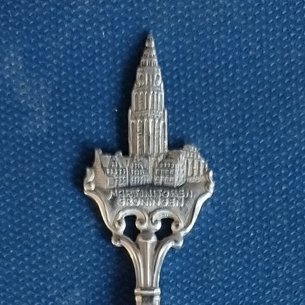 verzilverd lepeltje Martinitoren Groningen (GERO 90), Ophalen of Verzenden