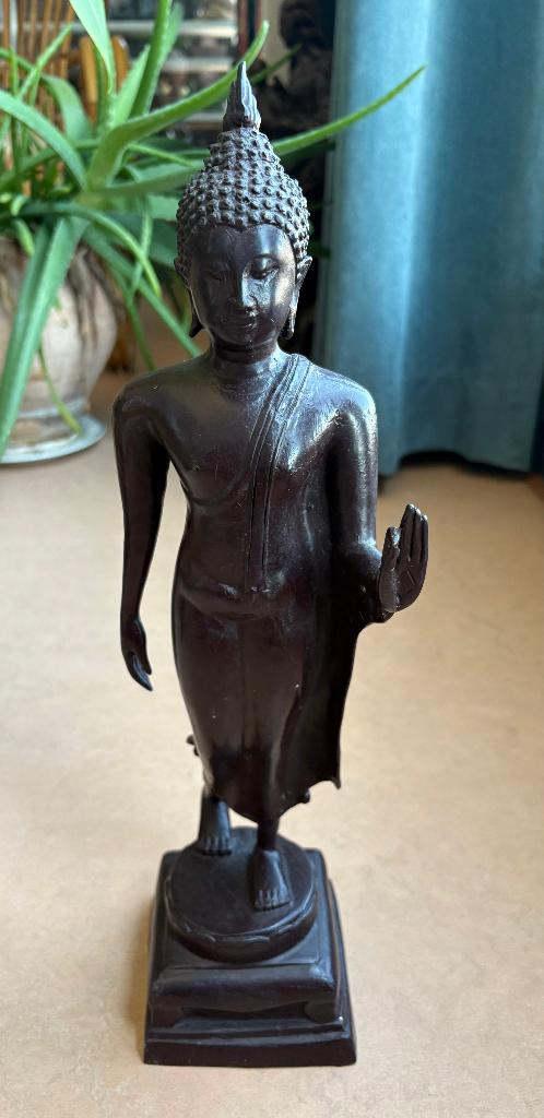 Bronzen Boeddhabeeld (42 cm), Ophalen of Verzenden