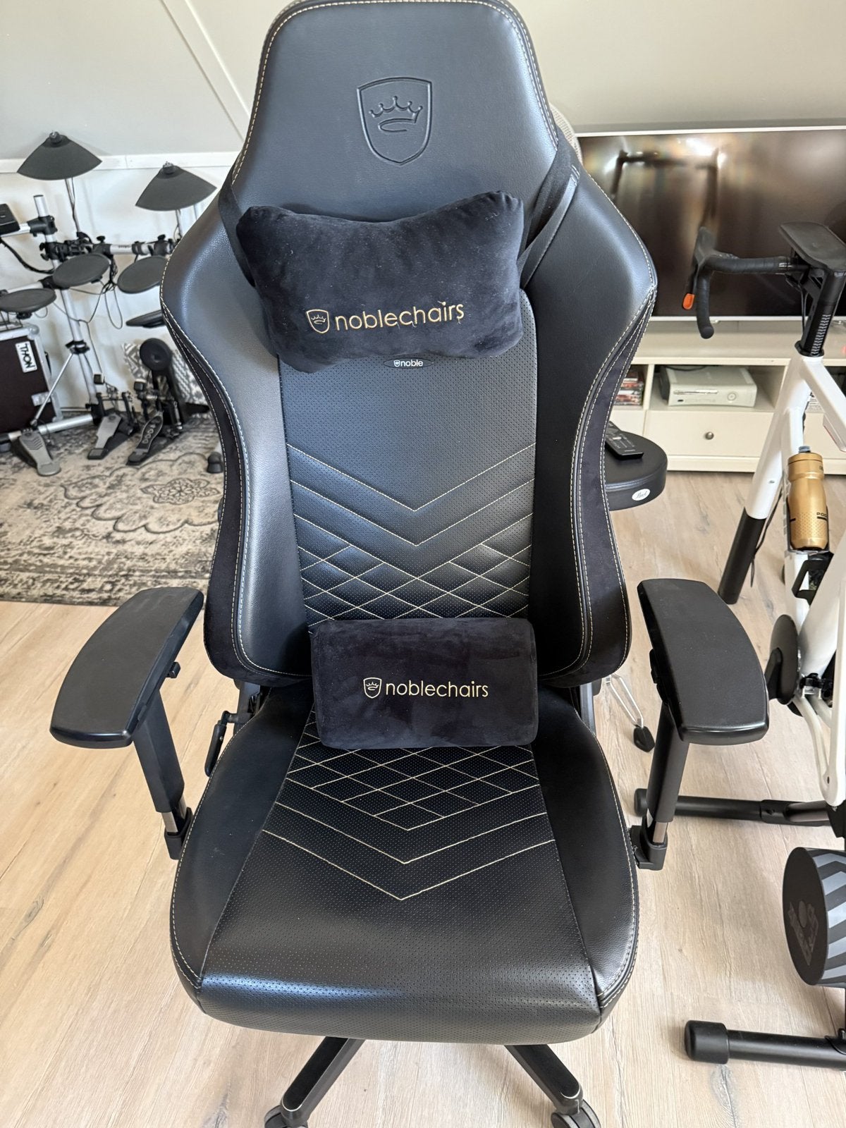 Noblechairs HERO Black/Gold Gamingstoel | Zeer nette staat, Ophalen, Zo goed als nieuw, Zwart