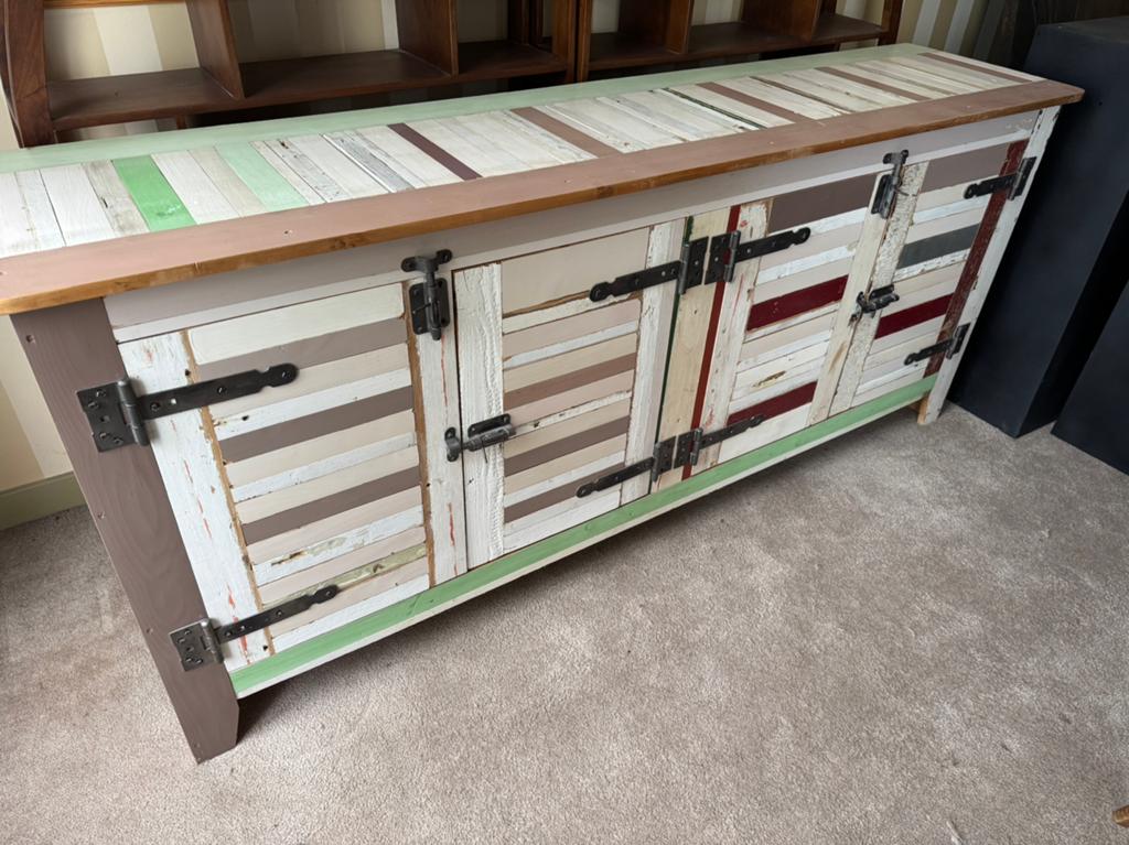 Loods5 dressoir massief/reclaimed wood/ibiza stijl, Ophalen, 25 tot 50 cm