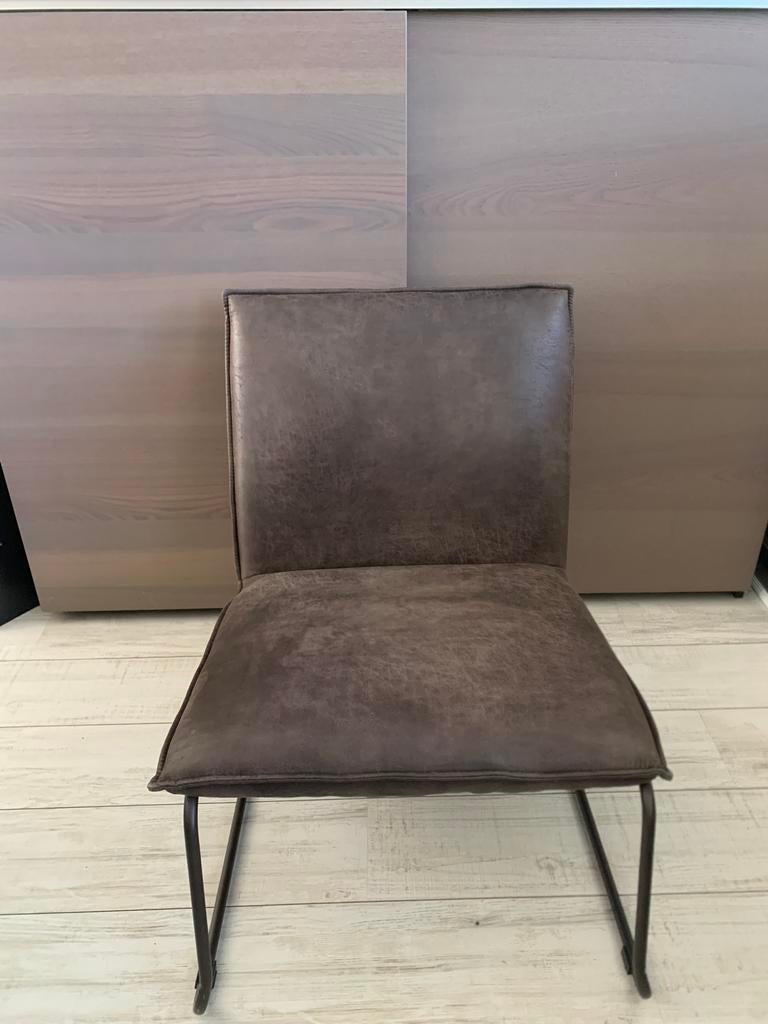 Fauteuil Cooper, Antraciet, Leen Bakker, Huis en Inrichting, Stoelen, Ophalen, Leer, Zo goed als nieuw, Strak, luxe, modern