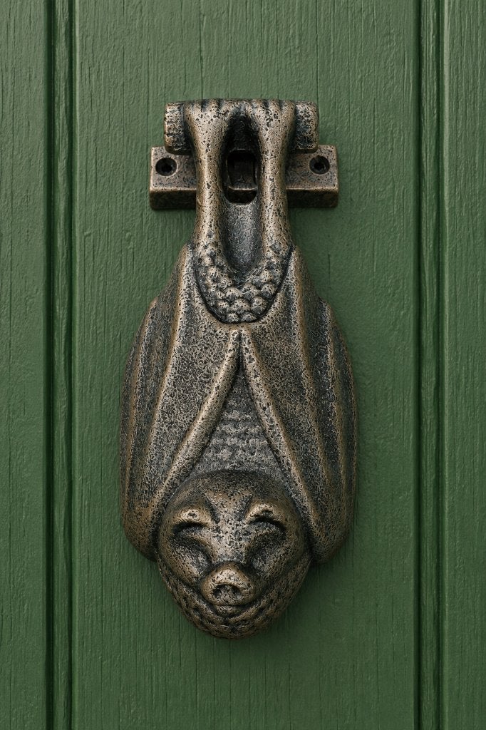 DEURKLOPPER VLEERMUIS / gietijzer / 20 CM