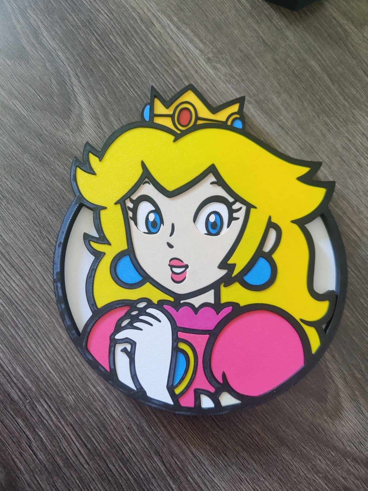 Peach wanddecoratie voor kinder- of gamekamer, Nieuw, Ophalen of Verzenden, Wanddecoratie, Handgemaakt