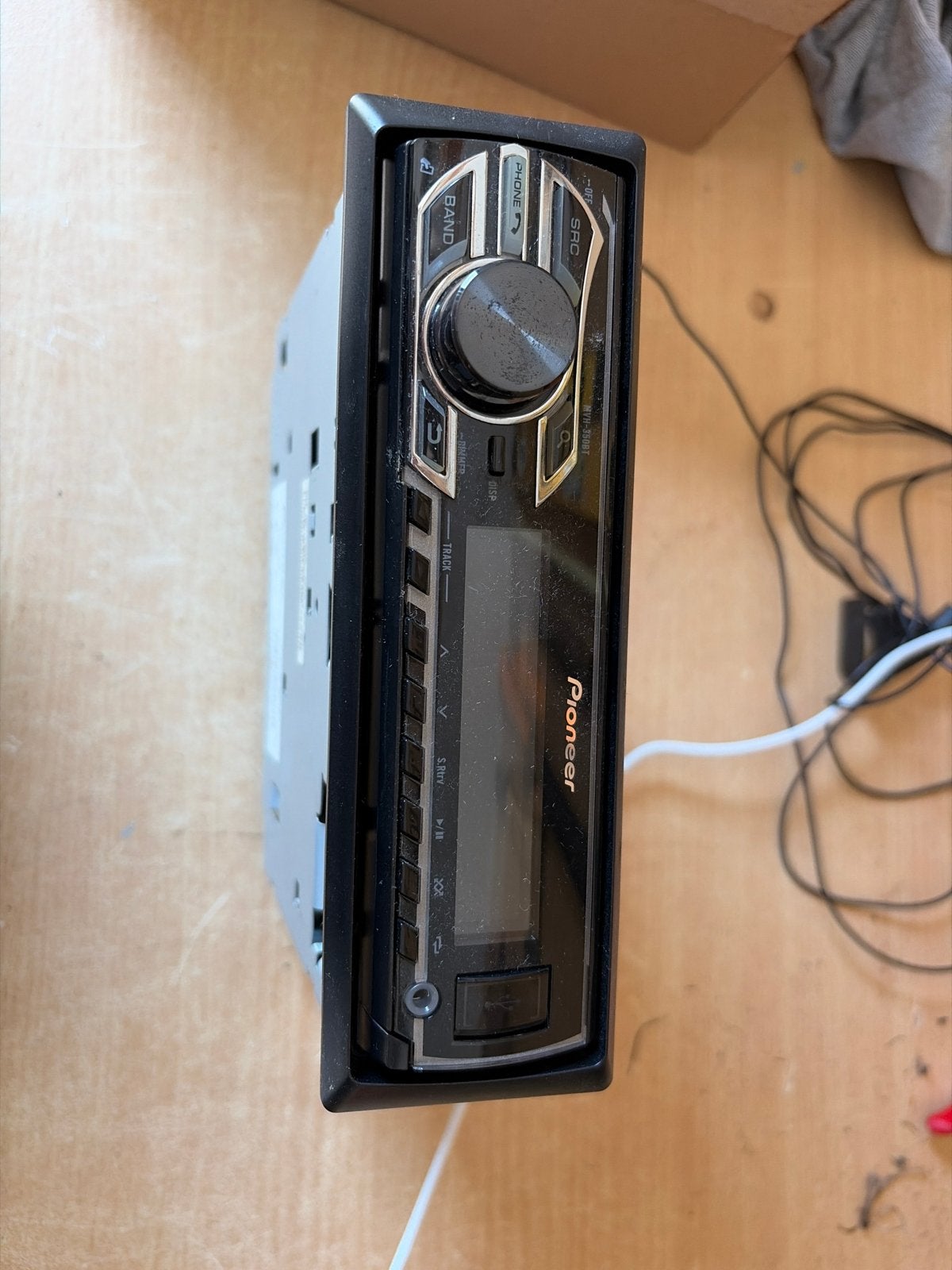 Pioneer MVH-350BT Autoradio met Bluetooth en hoesje, Ophalen, Zo goed als nieuw