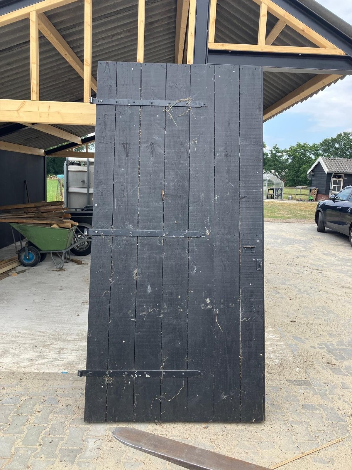 Stal of schuurdeuren, Ophalen, Hout, 120 cm of meer, Garagedeur