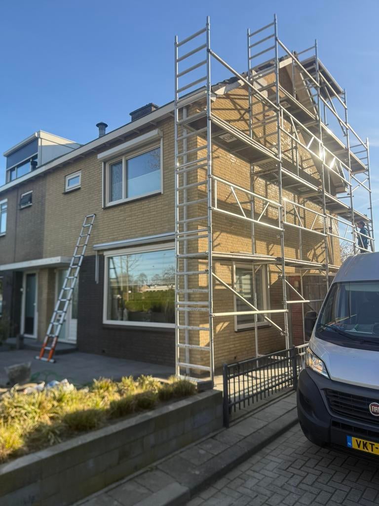 Aluminium gevelsteiger asc steiger renovatiesteiger, Ophalen, Zo goed als nieuw, Gevelsteiger, 5 meter of hoger