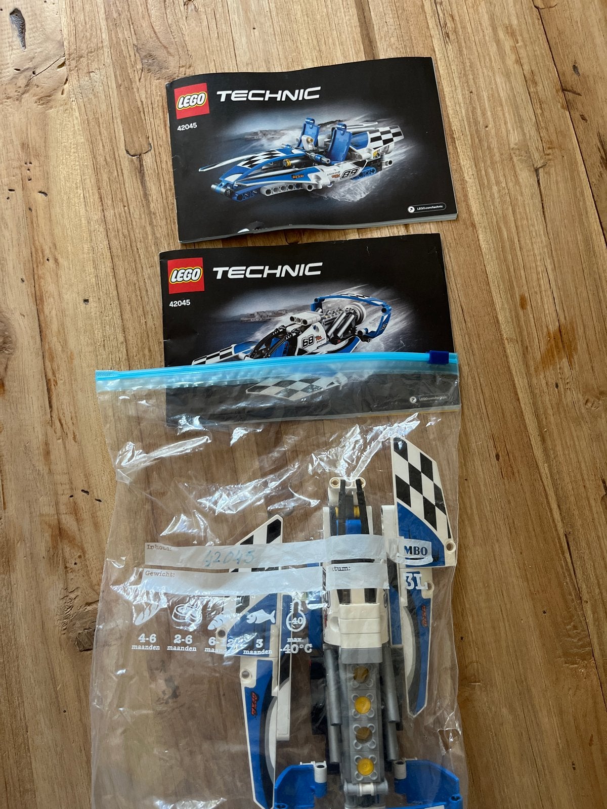 Lego Technic 42045 Raceboot met instructieboekjes, Kinderen en Baby's, Speelgoed | Duplo en Lego, Ophalen, Gebruikt, Lego, Complete set
